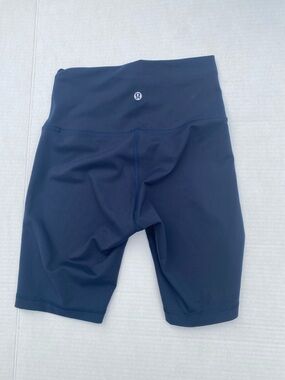 lululemon athletica Navy High-Rise Bike Shorts with Center Logo